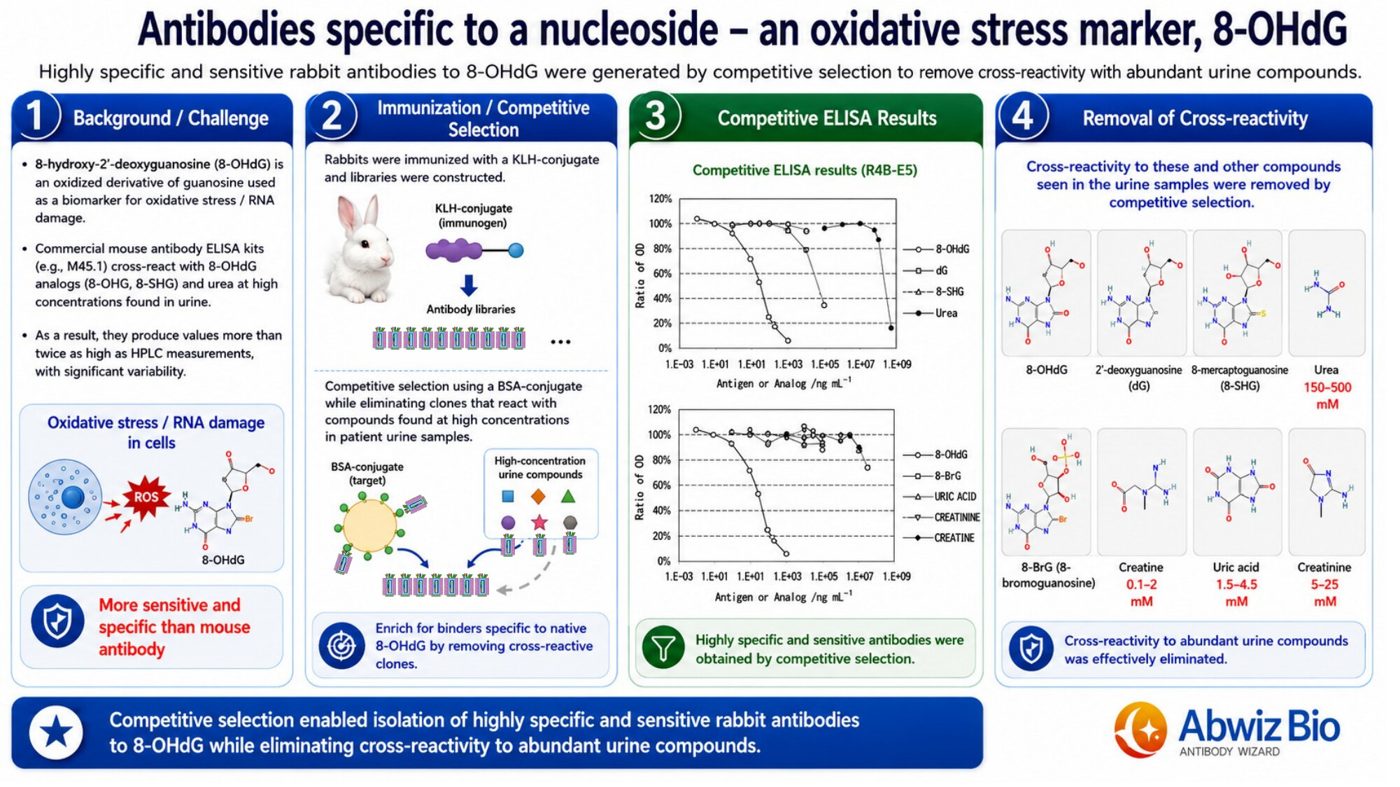 Antibody to a small-molecule oxidative-stress marker (8-OHdG)
